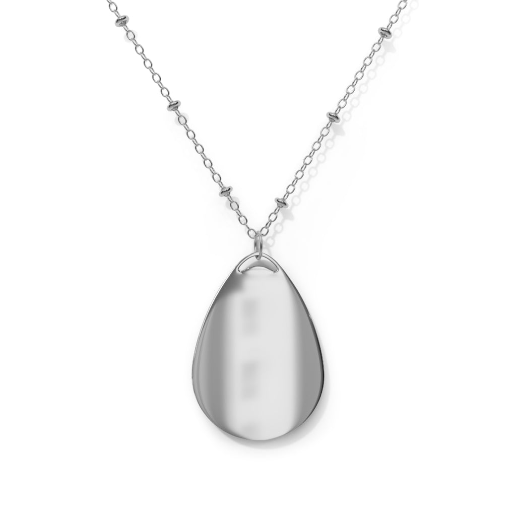 Oval Butterfly Locket Necklace – Engraved Teardrop Pendant Jewelry