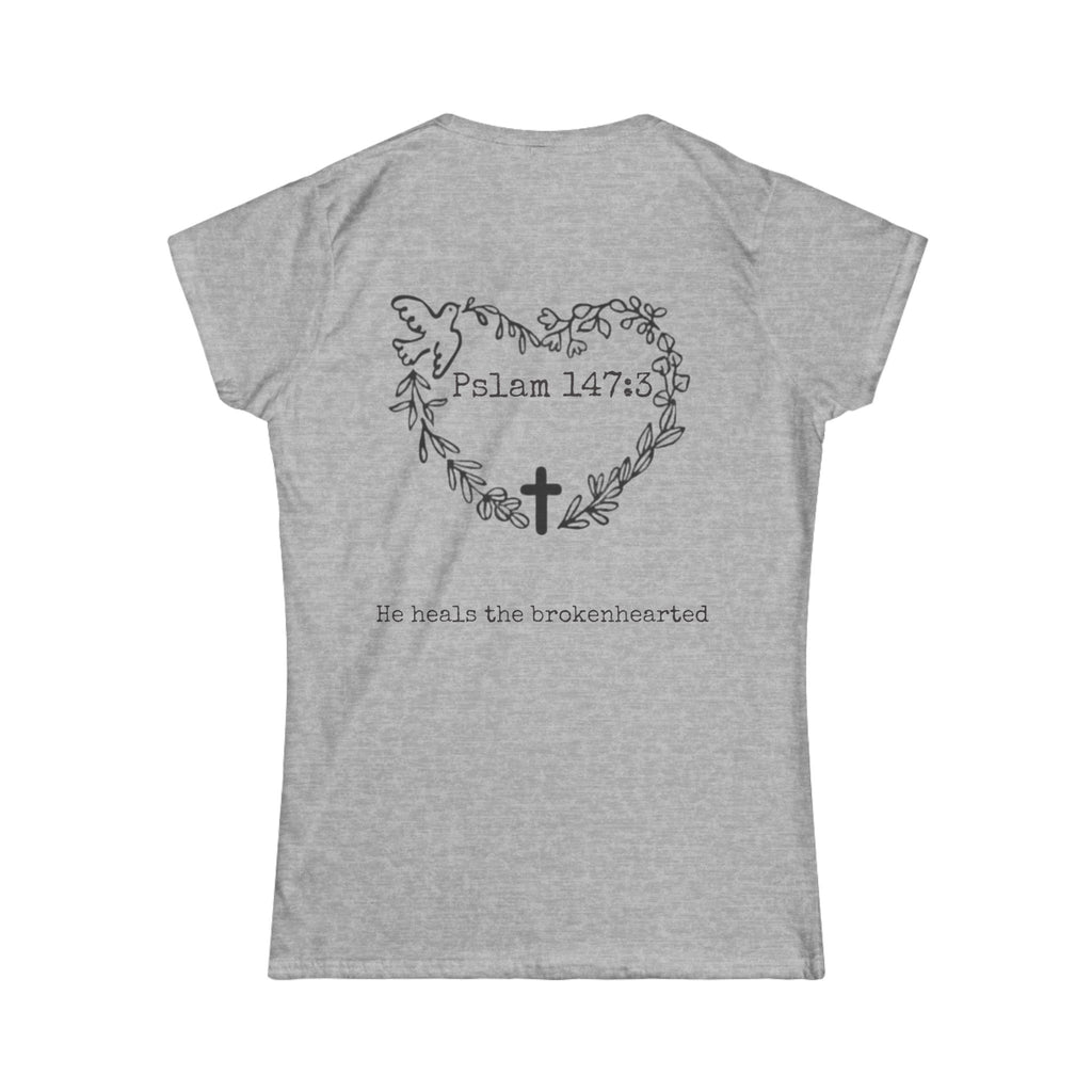"He restores me Tee" A quiet reminder of restoration and healing.  Created for the moments when you’re learning to soften again.
