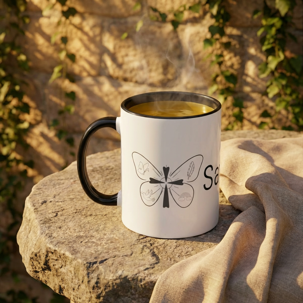 Signs From Heaven Accent Coffee Mug — "Faith Is Good For The Soul" Inspirational Gift (11/15 oz)