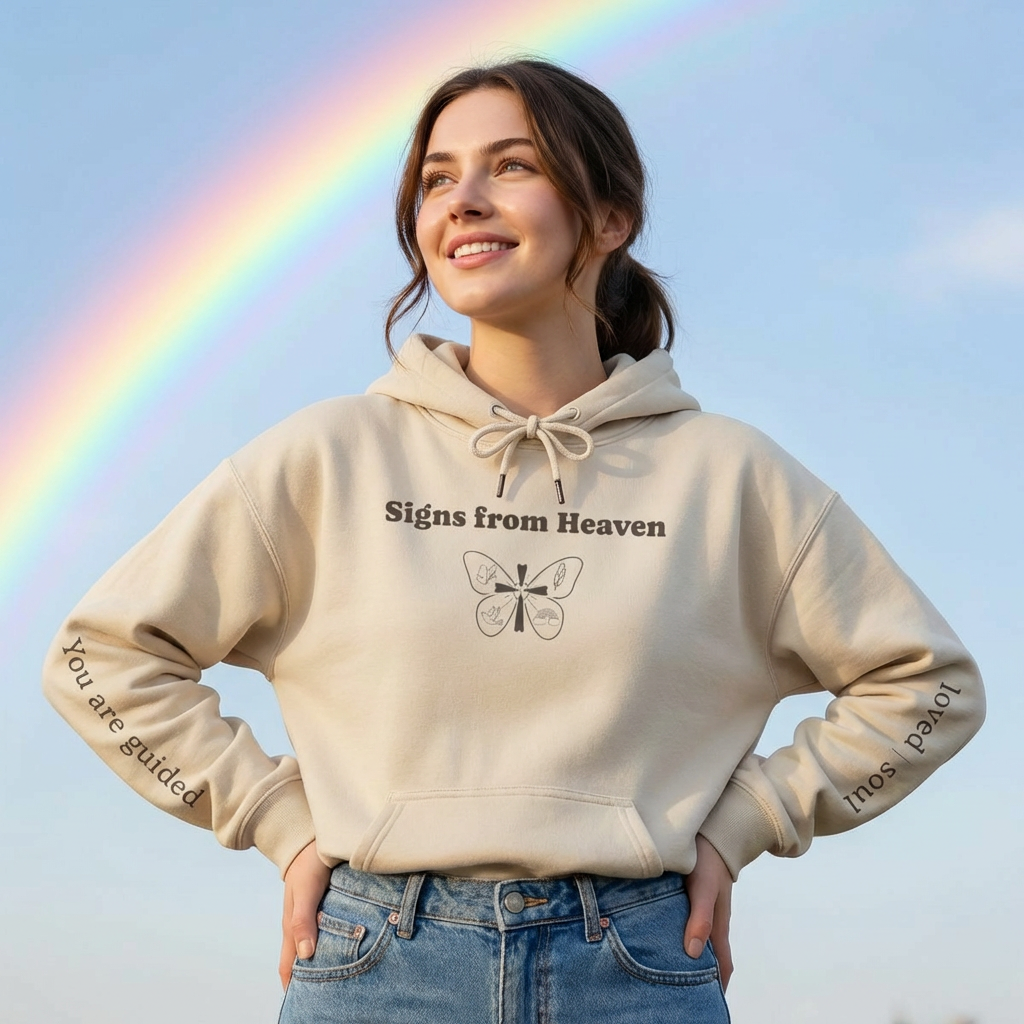 Signs from Heaven Butterfly Hoodie – Memorial Comfort Pullover -A reminder that you’re not alone— even when you’re searching for answers.