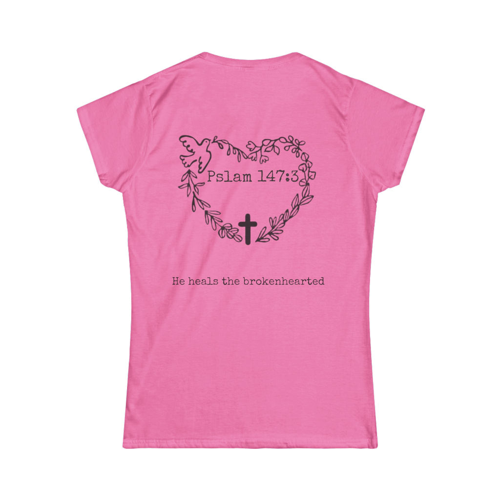 "He restores me Tee" A quiet reminder of restoration and healing.  Created for the moments when you’re learning to soften again.