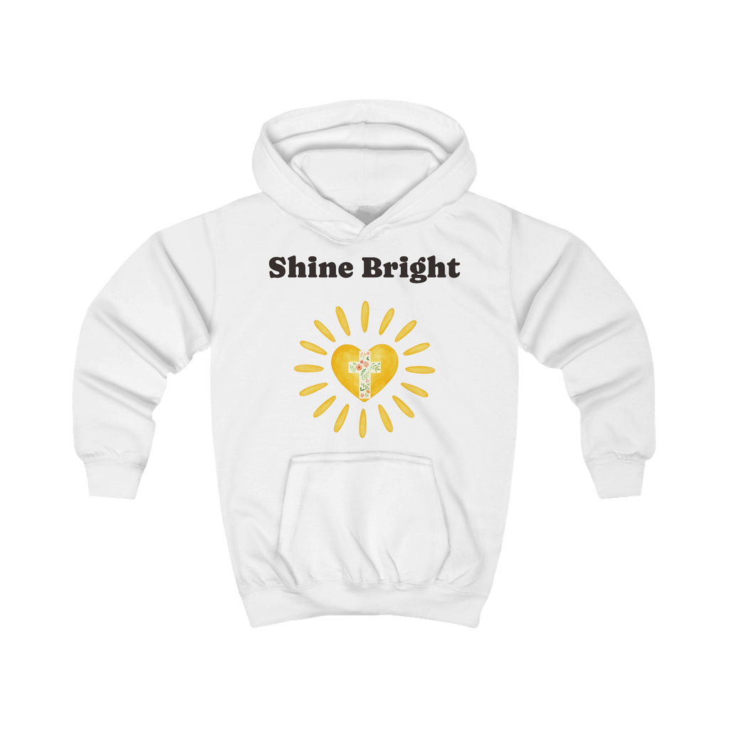 Kids Hoodie - 'Shine Bright' Christian Sunshine Design (Matthew 5:16)