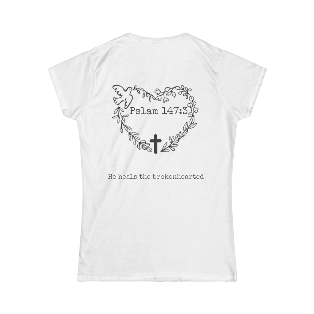 "He restores me Tee" A quiet reminder of restoration and healing.  Created for the moments when you’re learning to soften again.